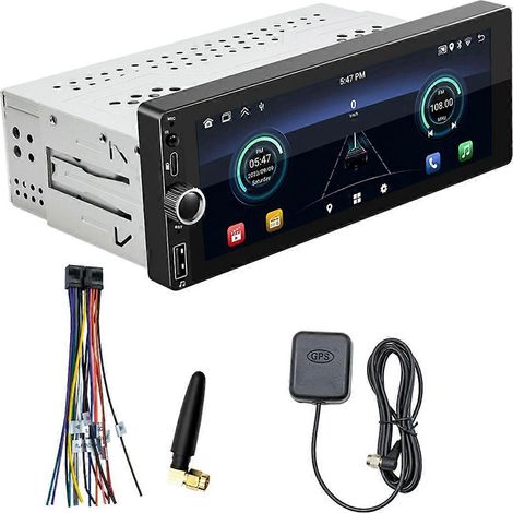 Autoradio MP5 1 DIN 6,86 pouces avec écran Bluetooth portable, batterie 2+32 Go (1/5)