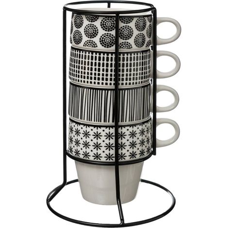 4 tassen mit bohemia rack - Sg secret de gourmet (1/5)