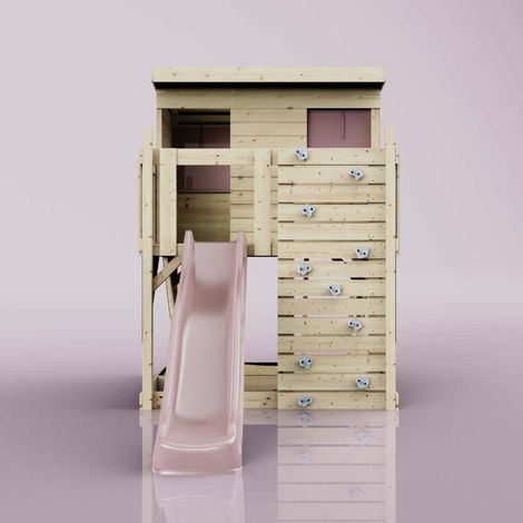 PolarPlay Stelzenhaus Polarstern aus Holz in Rosa