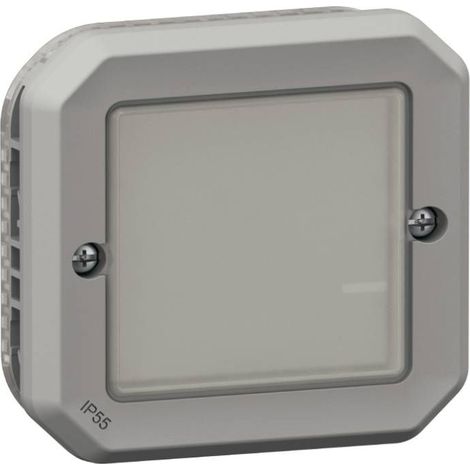 Adaptateur étanche Plexo IP55 pour fonction Mosaic - finition gris avec membrane souple - 069587L - Legrand (1/3)