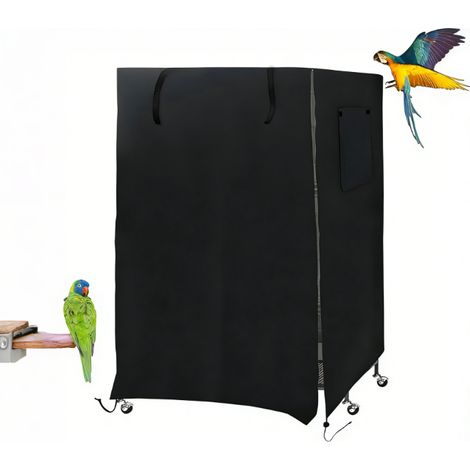 Universelle Käfigabdeckung (Nacht-Verdunklungs-Edition) — Extradicke, stressreduzierende Abdeckung Geeignet für Katzen, Frettchen, Papageien, Hamster und andere Tiere (20" L x 15" B x 39" H) (1/5)