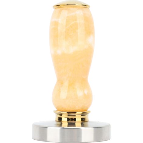 Tamper à Café 58mm Acier Inoxydable Design Ergonomique Jaune pour Machine Expresso Barista (1/5)