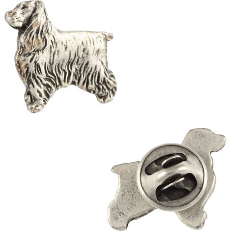 Broche de perro Cocker Spaniel inglés en caja de regalo, elegante broche, broche de solapa de Art-Dog (1/5)