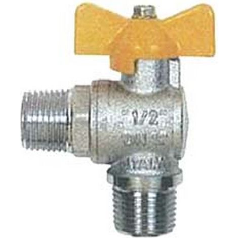 3PZ VALVOLA A SFERA GAS A SQUADRA  M/M CON MANIGLIA A T ART.060 - MM 1/2"