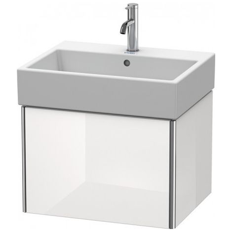 Duravit XSquare Vanity, meuble sous-lavabo mural 58,4x 46,0 cm, 1 tiroir, pour lavabo Vero Air 235060, Couleur (avant/corps): Laque Dolomiti Grey brillante - XS409303838