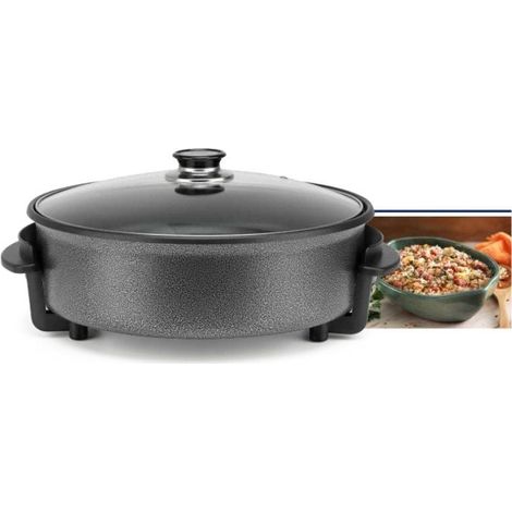 Orbegozo Elektrischer Dutch Oven PZ 3670, 36 cm, 1500W, 5 Liter Fassungsvermögen, Deckel de Glas mit Griff und Ventil de Sicherheit