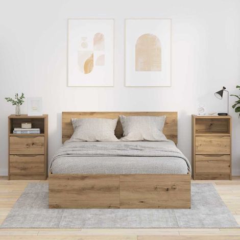 Nachttische 2 pcs Artisan-Eiche 40 x 30 x 467 cm Holzwerkstoff (1/5)