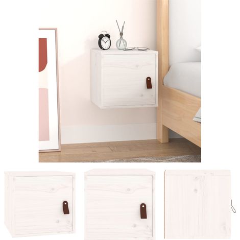 Holzschrank - vidaXL Wandschrank Weiß 31,5x30x30 cm Massivholz Kiefer - Holzregal (1/5)