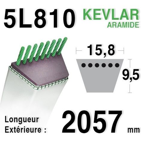 Courroie 5L810 - 5L81 MTD 7540182 AYP - ROPER 6474h AMF - NOMA 319005 (1/2)