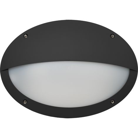 Wandleuchte Teia Hor. Hood Ip66 E27 23w Schwarz (1/2)
