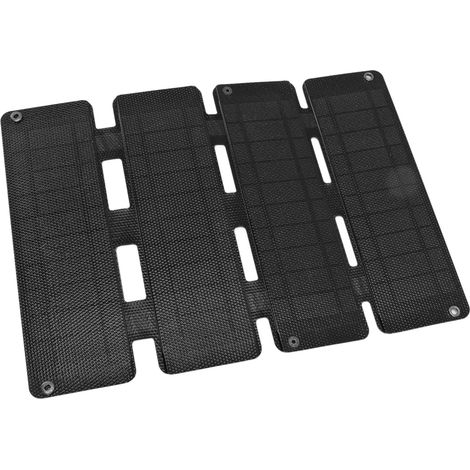 Chargeur solaire pliable 13 W 5 V ETFE, double sortie USB, batterie externe, kit de charge solaire, conception à quatre volets, noir (1/5)