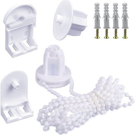 Rollladenbedienkopf, 5-teiliges Rollladenhalterungsset (25 mm), Kunststoff-Rollladenbeschläge, Rollladen-Ersatzteilset mit 3 m Kugelkette (1/5)
