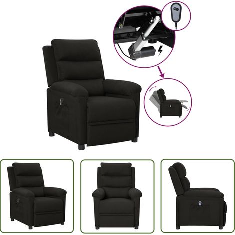The Living Store Fauteuil inclinable électrique Noir Tissu - Fauteuil Inclinable Électrique - Chaise Relaxante - Fauteuil Cuir - Fauteuil Design - Fauteuil Moderne (1/5)