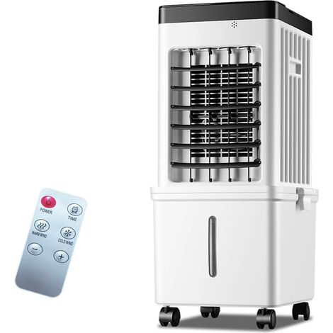 Refroidisseur d'air, climatiseur domestique, ventilateur, avec télécommande, 3 vitesses, minuterie, avec réservoir d'eau de 15 litres (1/5)
