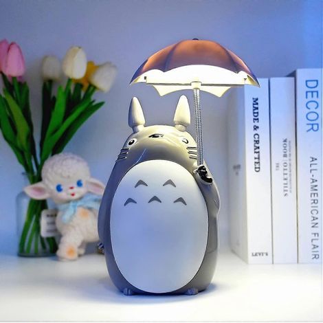 Veilleuse « Mon voisin », produit dérivé Totoro, 2 modes d'éclairage, lampe de chevet, lampe de lecture, cadeau idéal pour filles, garçons et amis