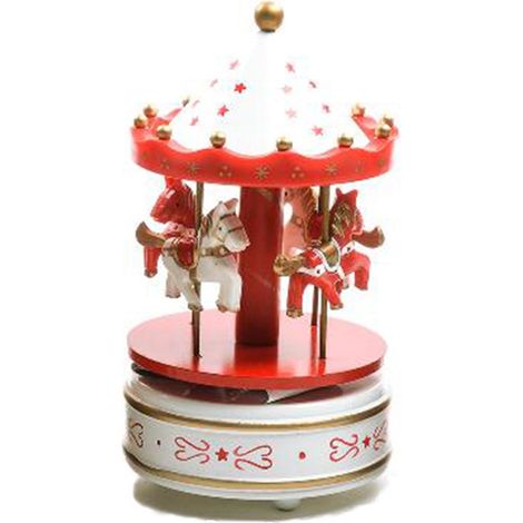 Carillon decorativo giostra carosello in legno decorazione natalizia -Modello 1