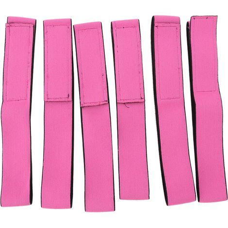 6 bandeaux à lacets double face 3.5cm en molleton réglables pour perruques, élastiques fournitures de salon (1/5)