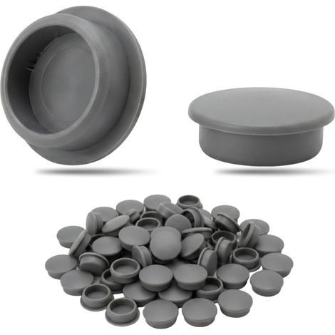Evotrade Cache-Trous pour Meubles en Plastique 10 mm Couleur Gris Lot de 20 Pièces (1/5)