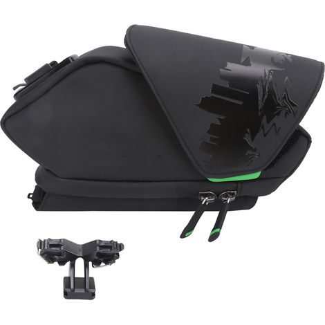 Sacoche de selle vélo étanche, poche d'eau, sac arrière sous selle avec porte-bidon (1/5)