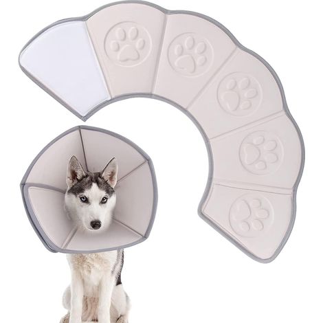 anti-morsure Protection Cne Collerettes Pour Chien Chat De Chiot Collier Blessure Protecteur De Cne, Rglable Collier De Rcupration Chien Avec Velc (1/5)