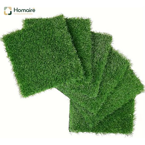 HOMAIRE Carrelages d'herbe artificielle interverrouillables pour patio, balcon et jardin