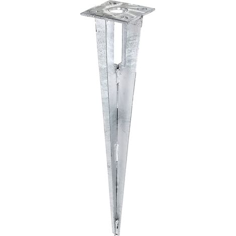 ALBERTS Einschlag-Bodenhülse für Stahlrohr-Zaunpf.,feuerverz.,Länge500mm,für PfostenØ34mm