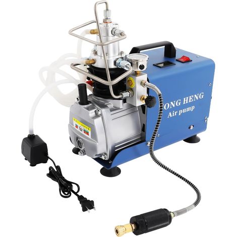HAUTOUR Compresseur d'Air Electrique Pompe d'Air Haute Pression PCP Pompe à Compresseur 300 Bar 4500PSI 30MPA 220V 1,8KW, pour voiture, vélo, moto, véhicule électrique (1/5)