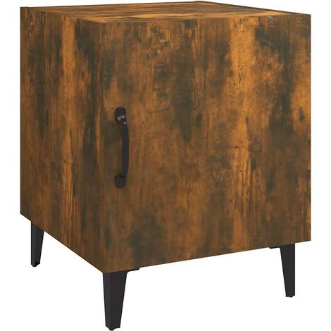 Maison Exclusive - Mesita de noche madera contrachapada color rob (1/5)