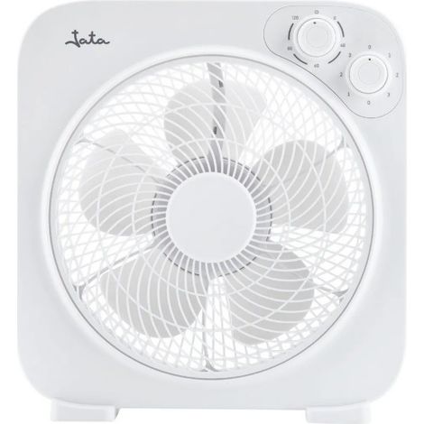 JATA JVVS3116 - Ventilador de pie de 45 W con temporizador de 120 minutos, 5 aspas, 3 velocidades, rejilla giratoria un ventila