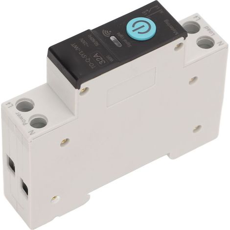 Disjoncteur sur rail DIN, interrupteur intelligent Wi-Fi, commande à distance par téléphone portable, 3 modes de temporisation pour appareils électroménagers, 32 A (1/5)