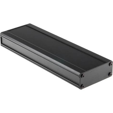 Boîtier dissipateur RS PRO en Aluminium extrudé, 300 x 100 x 41mm, Noir IP40 ( Prix pour 1 )