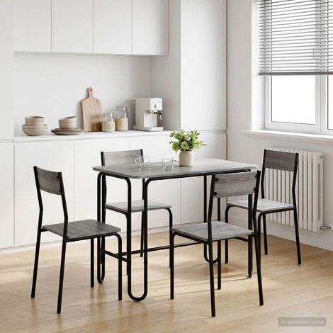 vidaXL Dining Table 100 x 50 x 75 cm Engineered Wood Grey Sonoma (1/5)