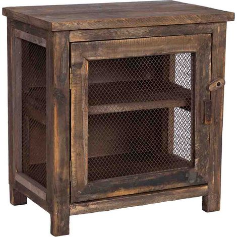 Mesita de madera y cristal 38x24x40h cm (1/5)