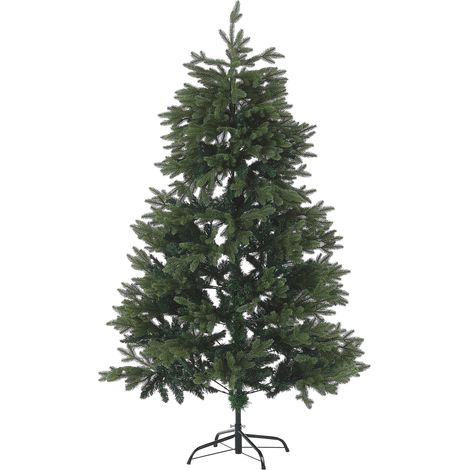 Árbol de Navidad artificial verde PVC base metálica 180 cm estilo tradicional Huxley (1/5)