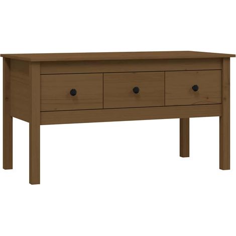 Maison Exclusive - Tavolino da Salotto ambra 102x49x55cm in Legno Massello di Pino (1/5)