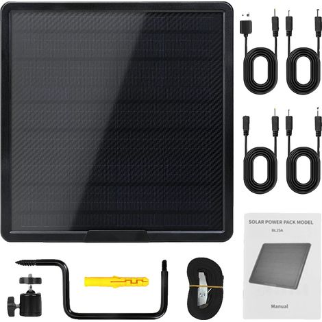 Panel solar para cámara de vigilancia, capacidad de 25000 mAh, clasificación de impermeabilidad IP66. (1/2)