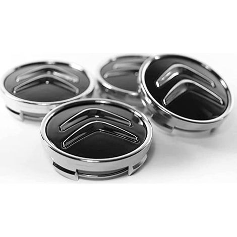 Ensemble de 4 roues et jantes, enjoliveurs pour Citroën 60 mm C1 C2 C3 C4 C5, enjoliveurs ABS, cache-moyeux ABS, accessoires auto, noir (1/5)