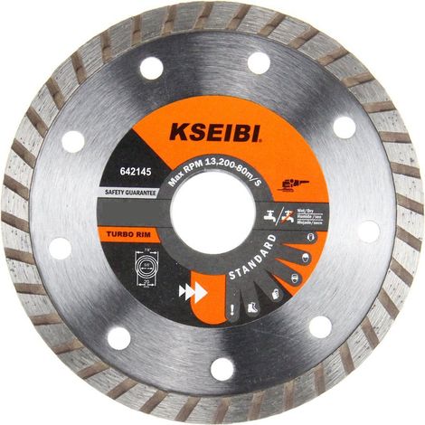 Freosen – Disque diamant 125 mm pour tronçonnage de béton armé – Coupe nette – Alésage 22,23 mm – Pour matériaux durs et humides
