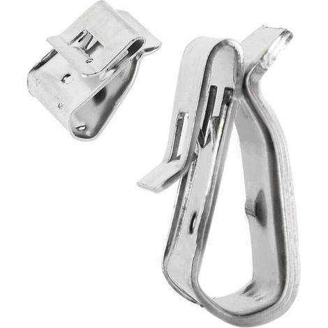 50 Pieces Cable Clips, Stainless Steel Cable Ties, Canning Jar Sterilizer, Cable Fixing Cable Holder, Solar Panel Fixing (1/4)