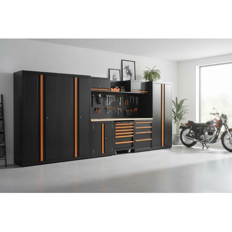 Mobilier de garage avec 1 servante et deux armoires supplémentaires