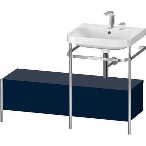 Ensemble lavabo HAPPY D.2 PLUS 1200x490mm sans trou de robinetterie, blanc super mat