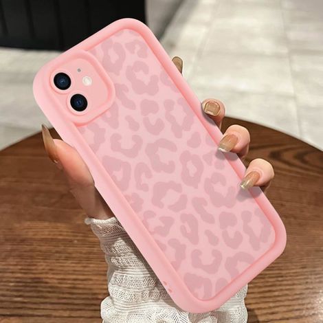 BelleRise - Schutzhülle für iPhone 11, weiche TPU-Schutzhülle, dünn und kratzfest, Leopardenmuster, rosa. (1/5)