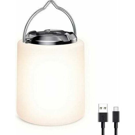 Tragbare und wasserdichte Zeltlampe, wiederaufladbare LED-Campinglampe – warmweißes Licht 3000 K – Crezuo