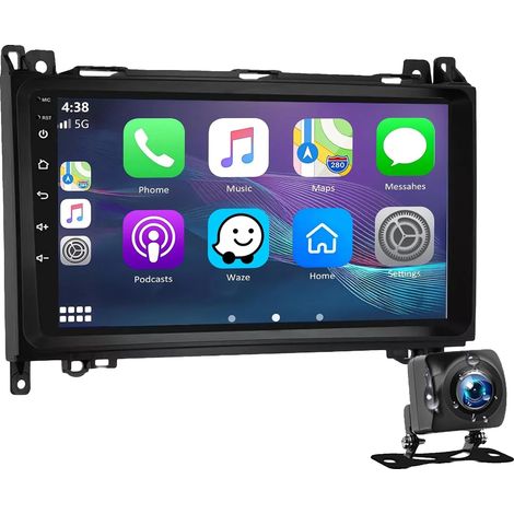 Auto-Multimedia-System, hochauflösendes Display, verbesserte Konnektivität, kompatibel mit Mercedes Benz Viano Vito W639, 4GB 128GB AHD DAB, Quad-Core (1/2)