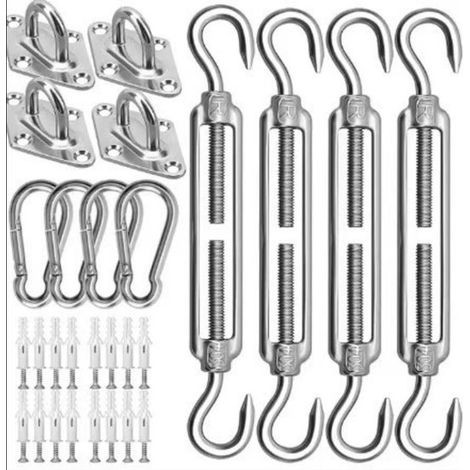Kit de montaje M6 para toldo,Acero inoxidable robusto,Apto para toldos triangulares,Accesorios de montaje para tela de sombra (1/5)