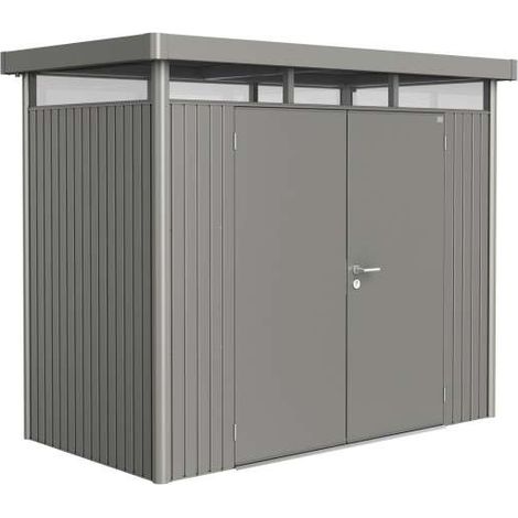 Casetta HighLine Misura H1 grigio quarzo metallizzato, porta a due battenti