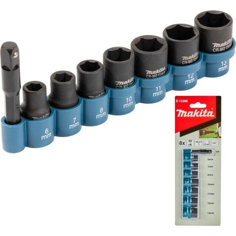 MAKITA E-12289 (8pc) 1/4" Impact socket set