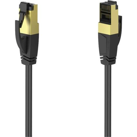 Hama 00200692 RJ45 Câble réseau, câble patch CAT 8 S/FTP 1.5 m noir contacts dorés 1 pc(s) Y428052 (1/3)