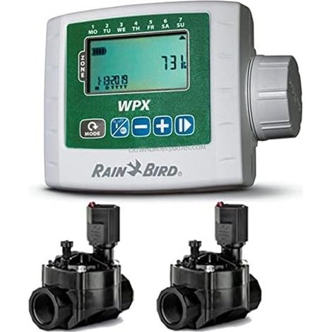 Rain Bird WPX2, Programmatore di irrigazione a batteria + 2 Elettrovalvola 1'' 9V 100HV Rain Bird