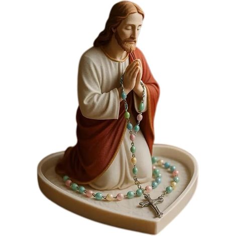 Porte-chapelet de la Vierge Marie,Regalo religioso, católico, adecuado para dormitorio, sala de estar, oficina, decoración también devoción personal (B) (1/4)